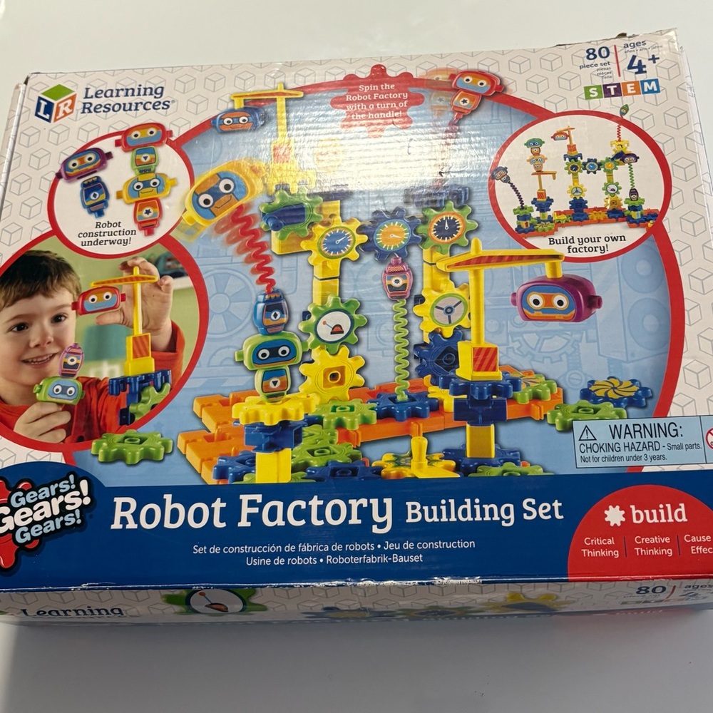 Learning Resources Robot Factory Building Set - missing 2 pieces